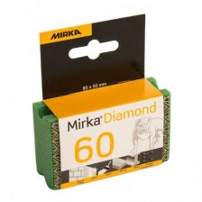 Šlifavimo kempinėlė Mirka Diamond 85 x 50 mm, P60, vienpusė, žalia